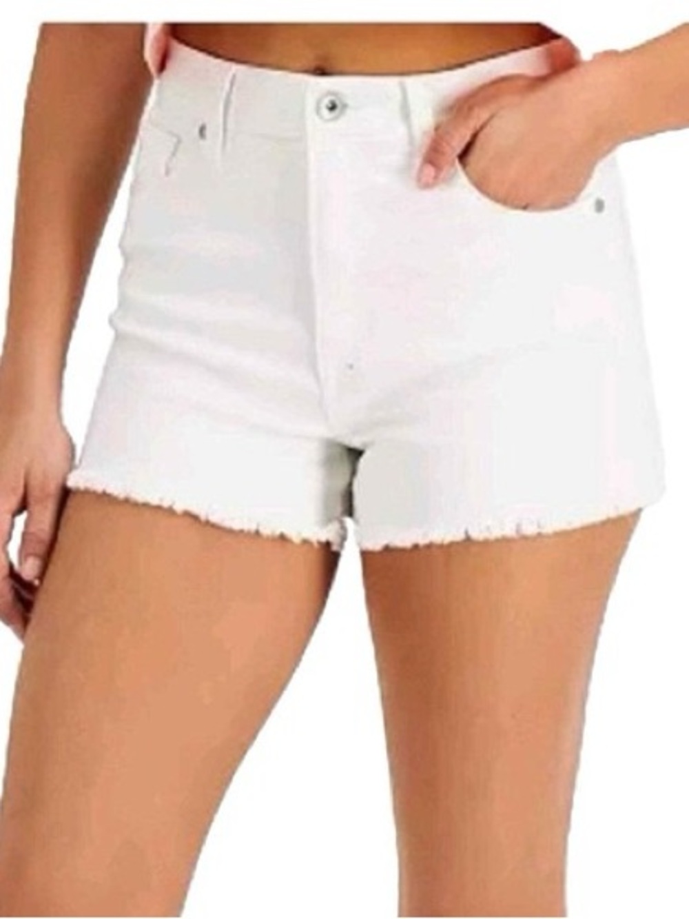 Kendall & Kylie White High-Rise Denim Shorts